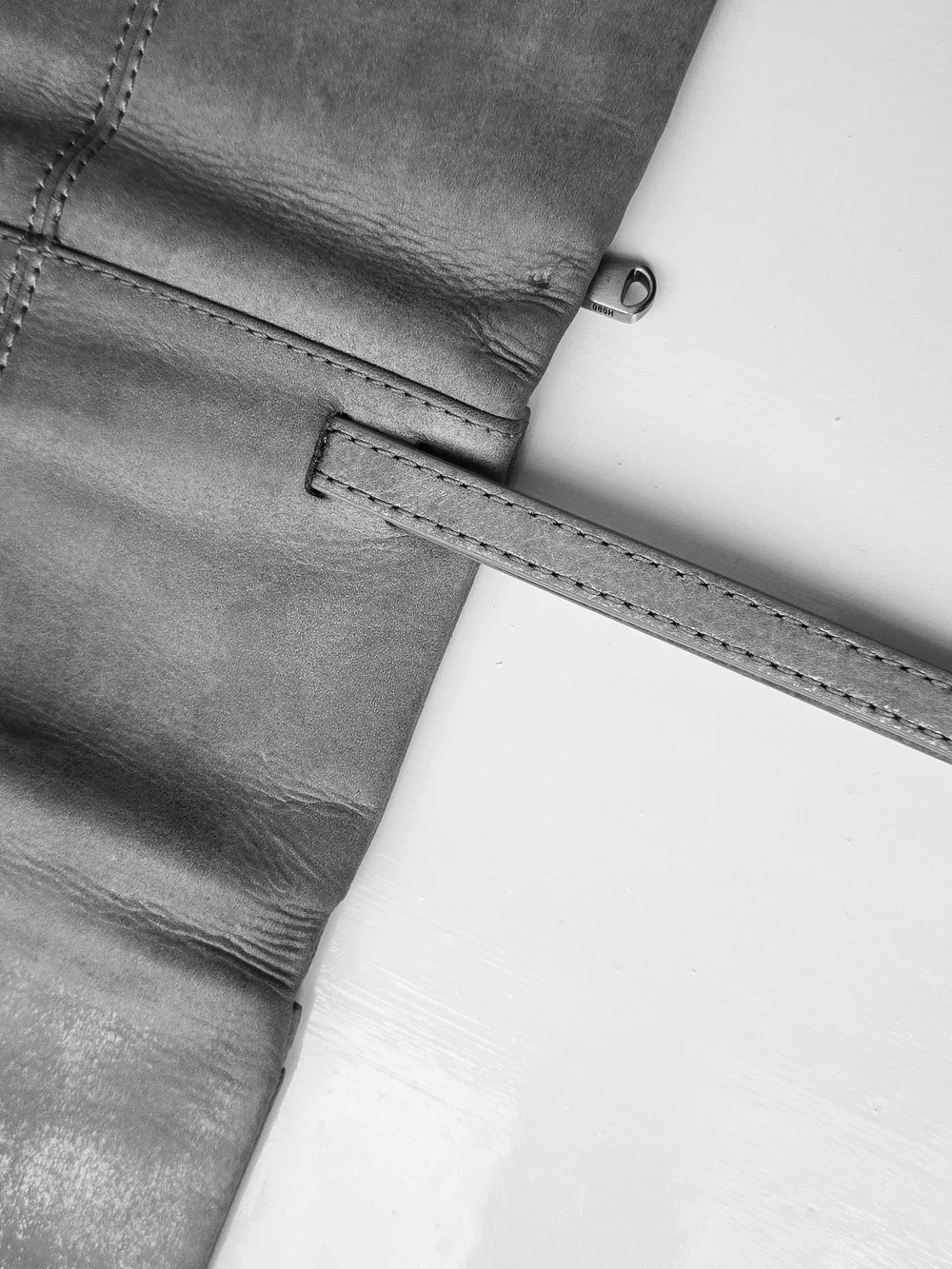 HOBO Gray Silver Metallic Trifold Wallet Wristlet